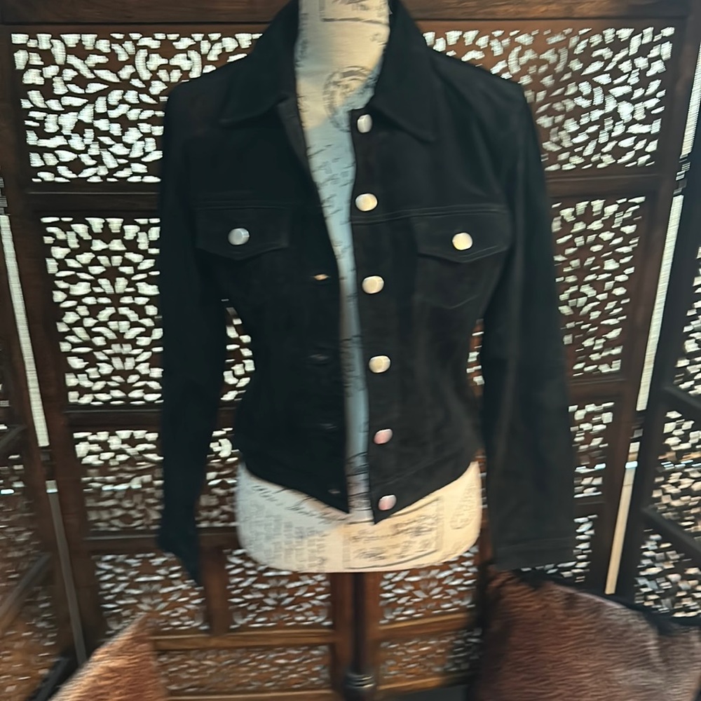 Button Down Suede Jacket - image 1